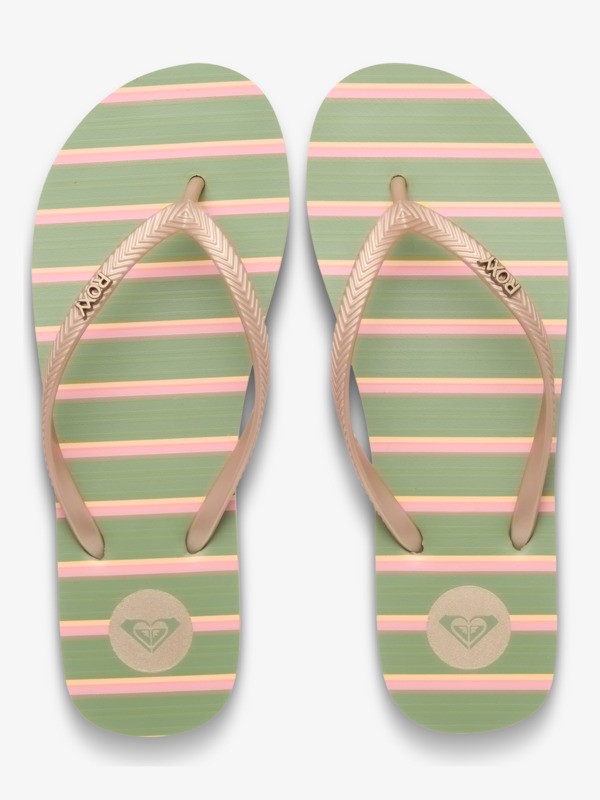 Mauricia Tongs Vert Femme