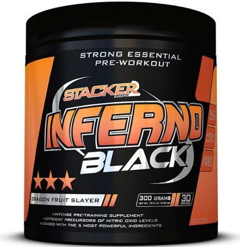 Stacker2 - Inferno Black - Pre-Workout - Dragon Fruit - 30 Servings