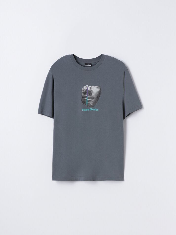 Camiseta estampada - Chumbo