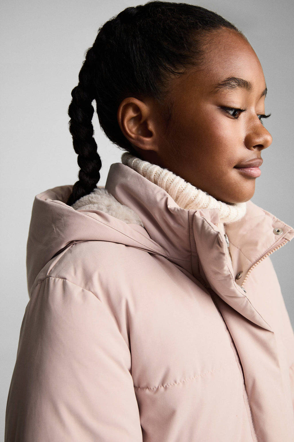 Mango Kids gewatteerde jas roze