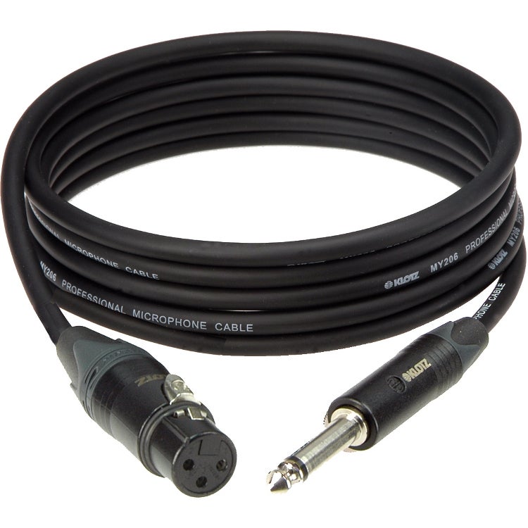 Klotz M1FP1N0100 Neutrik XLR/F 3p - jack 2p microfoonkabel