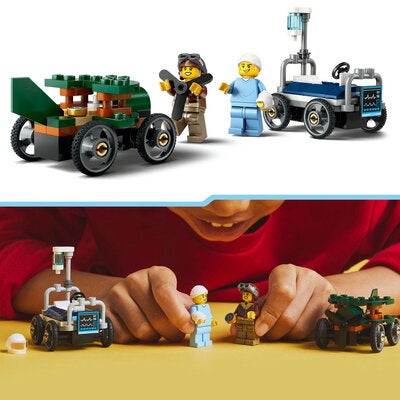 LEGO City 60459 Racerbilpakke flybil mot sykesengbil