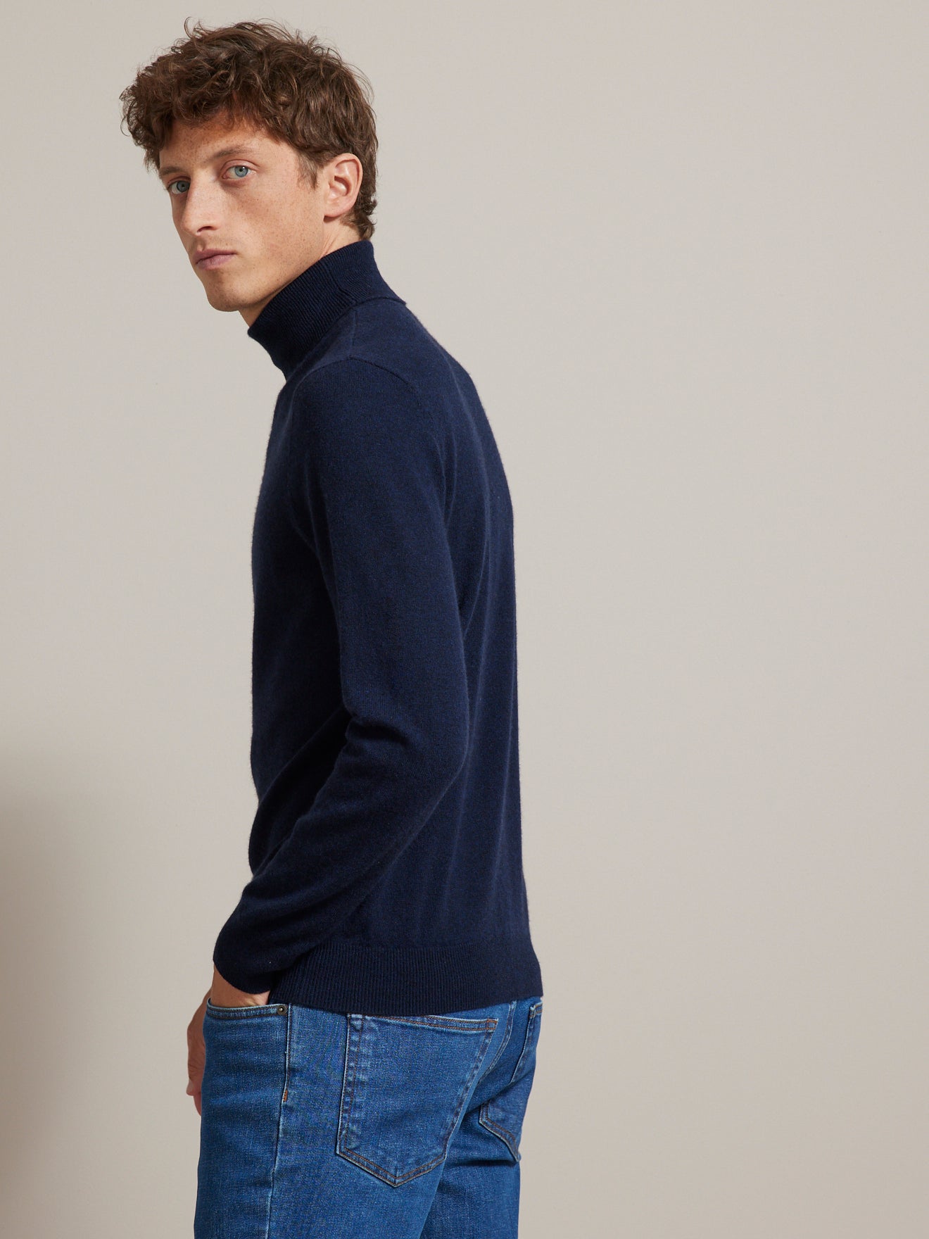 Pull col roulé homme - collection cachemire