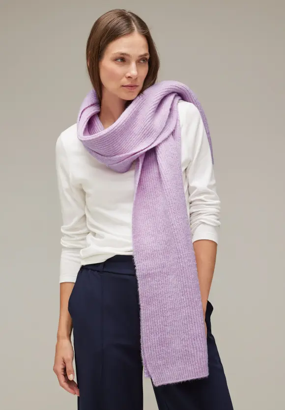 Langer Strickschal - soft pure lilac melange
