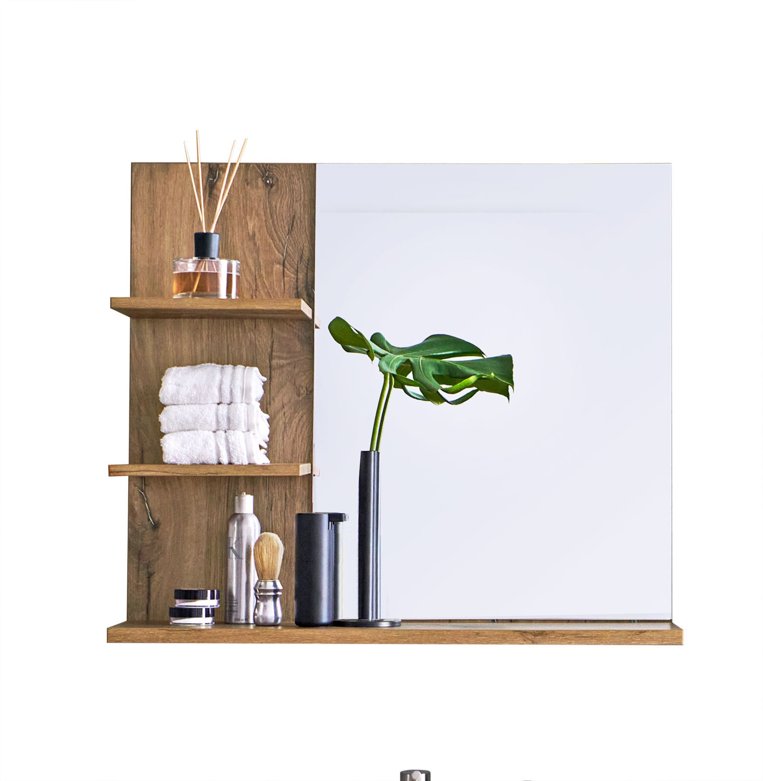 Spiegelschrank JOHN grau / Flagstaff Oak