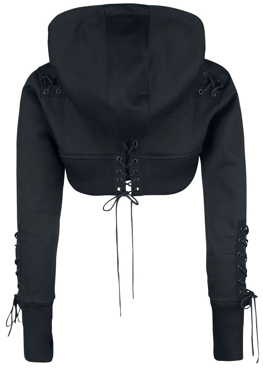 Boléro Ebony | Chemical Black Sweat-shirt zippé à capuche