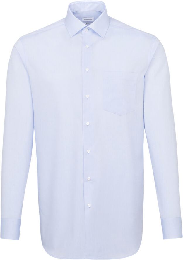 Seidensticker Business Shirt Regular Long sleeve Kent-Collar Uni Blue