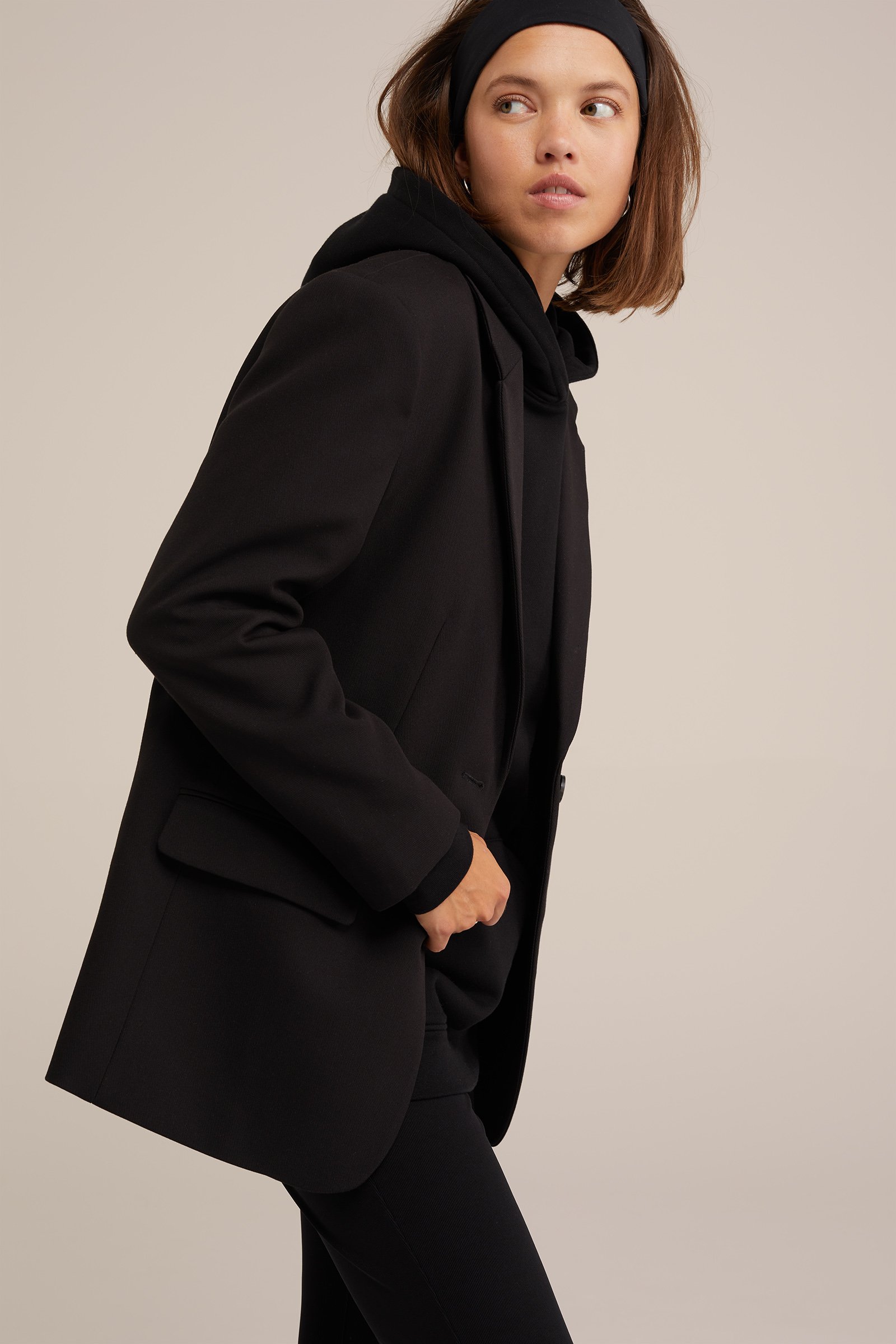 sweater met capuchon WE Fashion Zwart