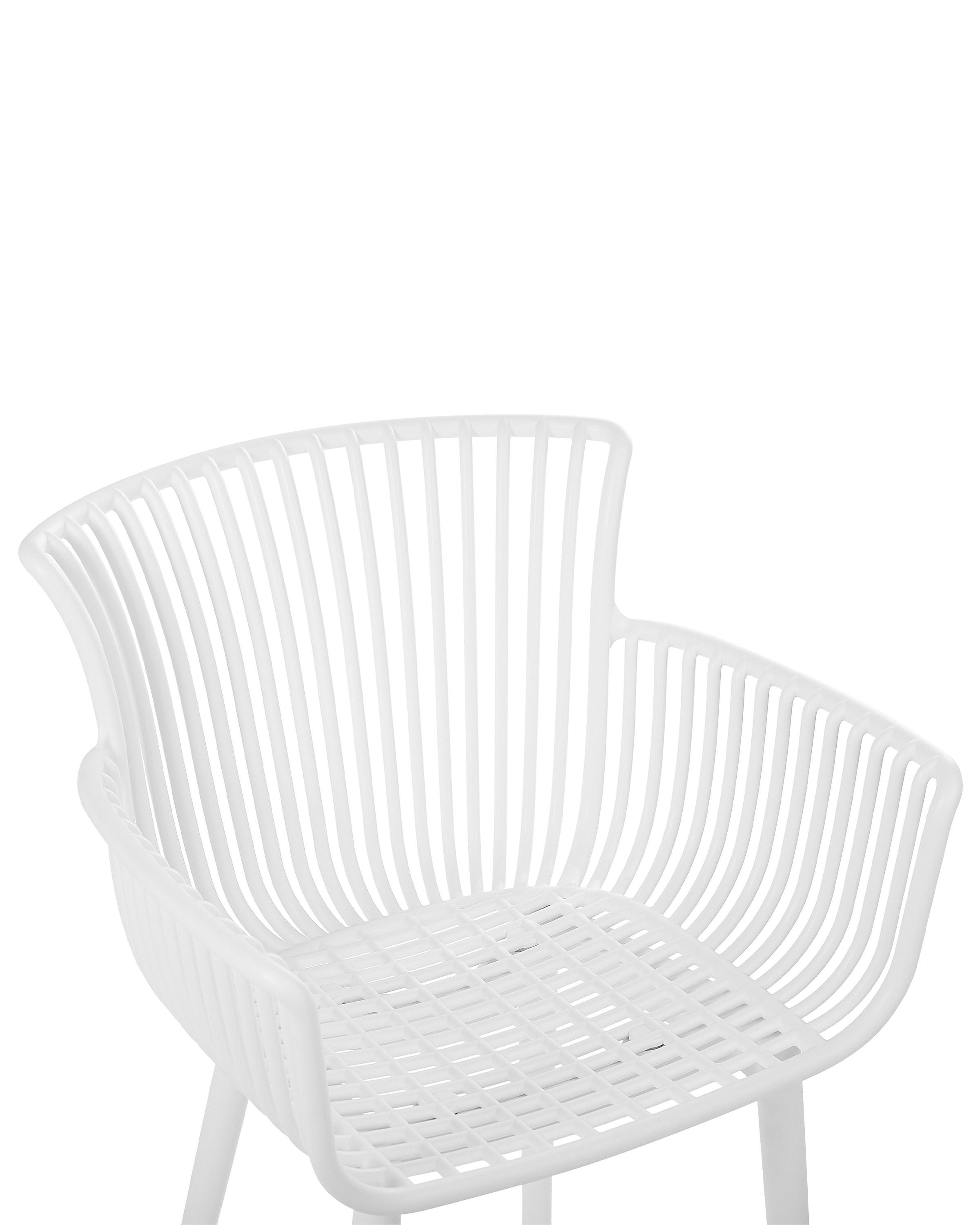 Set van 4 tuinstoelen PESARO Wit
