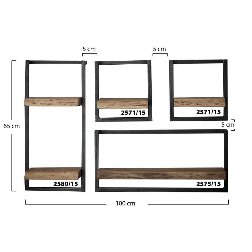 Hoyz - Wandplank Edge - 30cm - Acaciahout