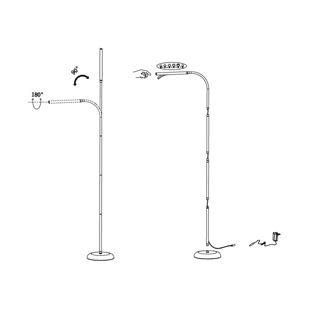 GULVLAMPE EGLO LALORA LED 4,5W 150CM HVIT