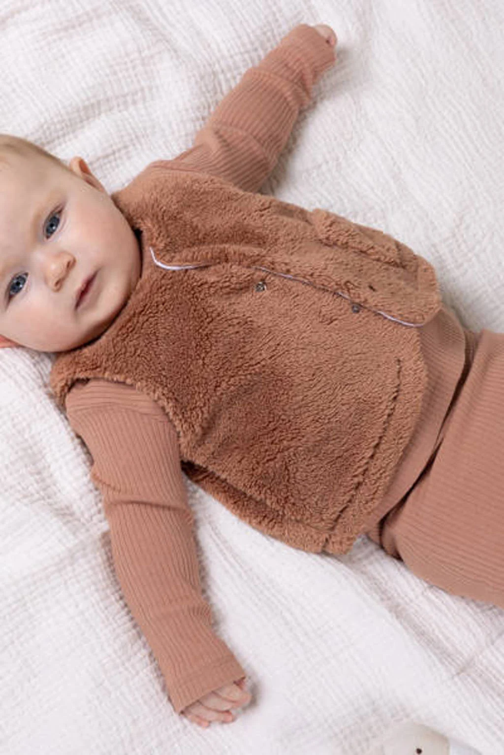 Petite Maison teddy gilet bruin