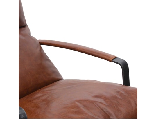 BOIS ET CHIFFONS CONCEPT - Fauteuil en cuir marron damo - mango