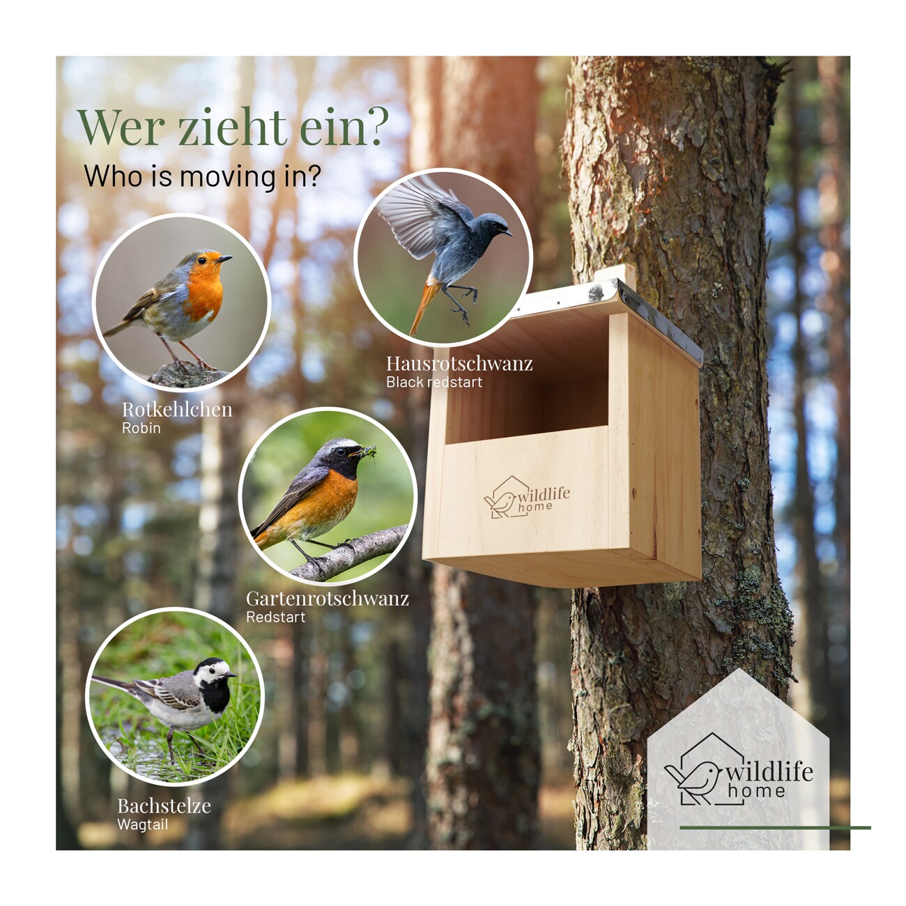 WILDLIFE HOME Halbhöhle mit Metalldach