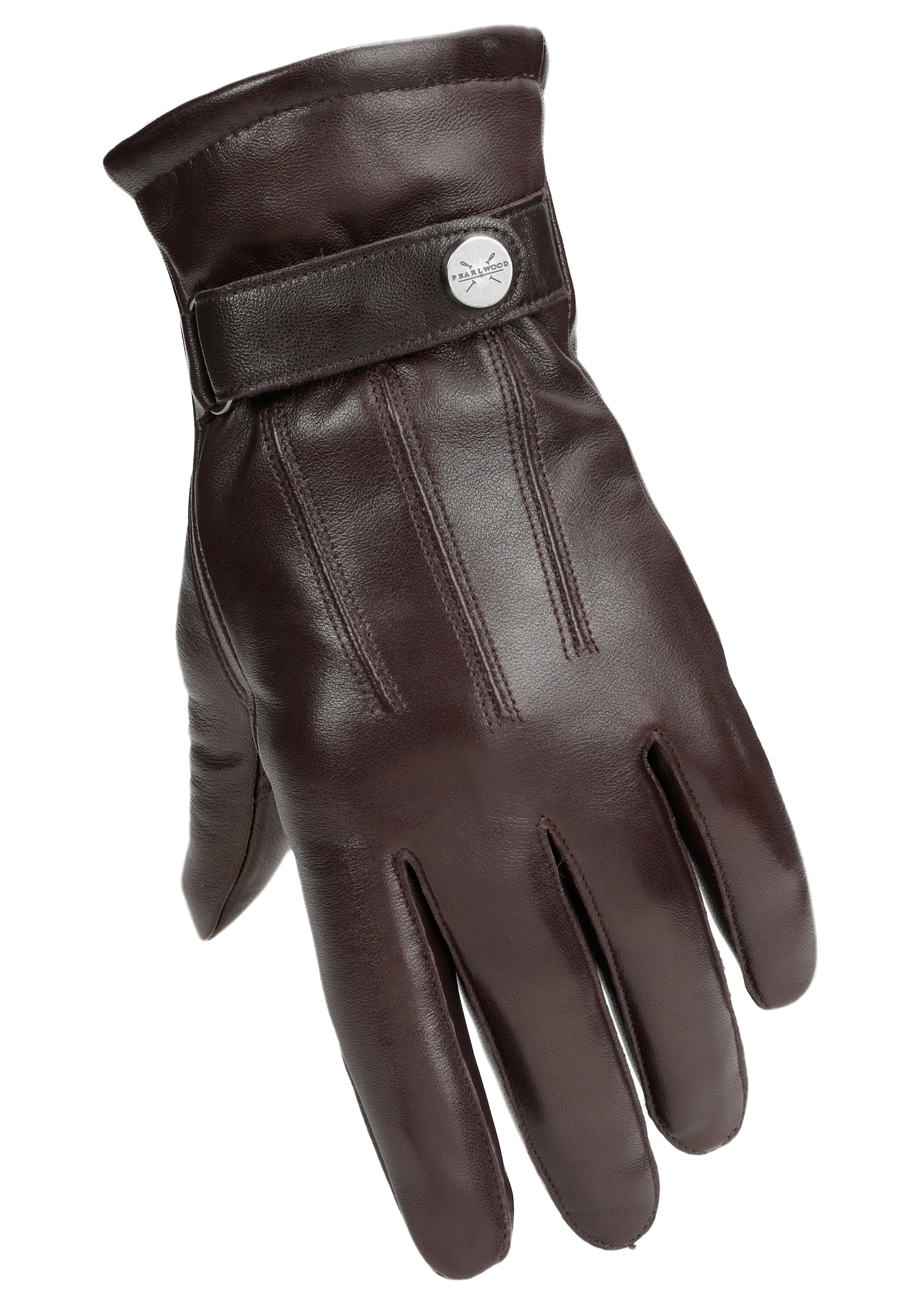 PEARLWOOD Lederhandschuhe »BROOKS«, weiches Innenfutter, Wollanteil, verstellbarer Lederriegel