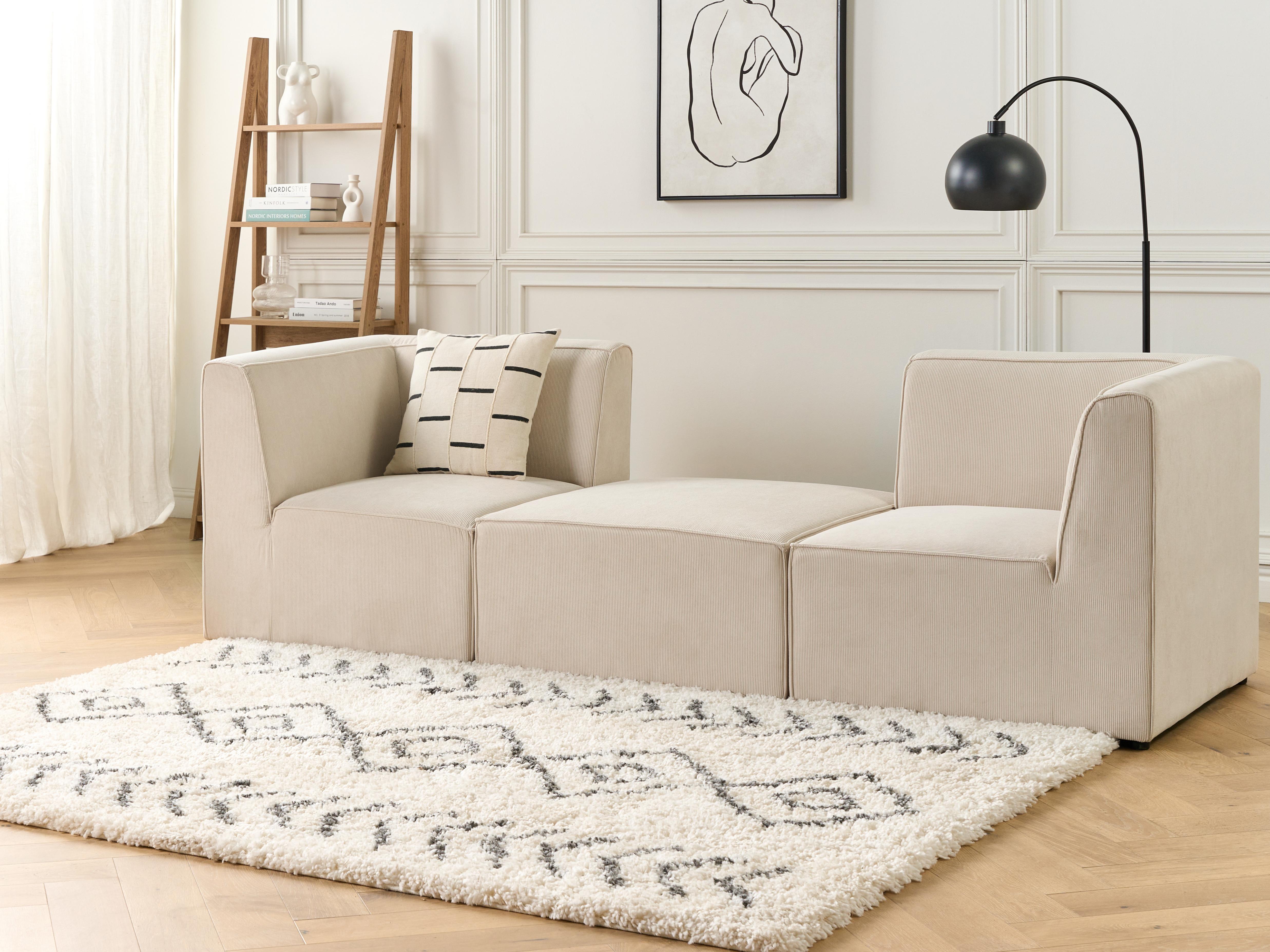 Hoekmodule LEMVIG Corduroy Lichtbeige