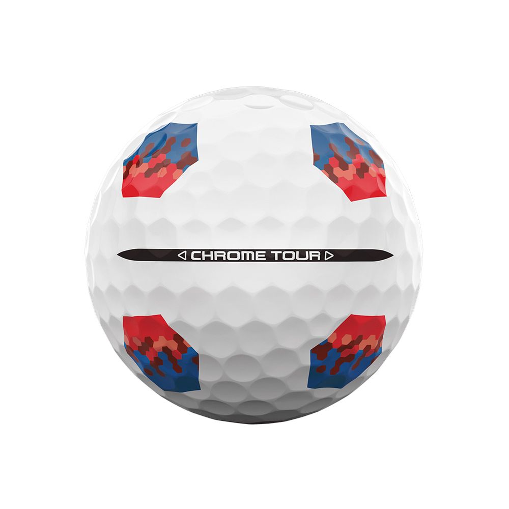 Chrome Tour TruTrack 24 Golfball Hvit/Blå/Rød