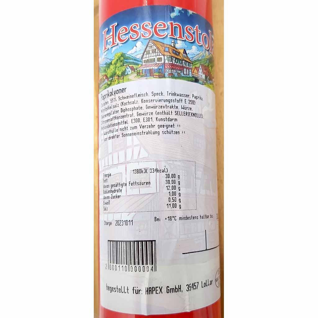 Hessenstolz Paprikalyoner 650g MHD:3.1.25