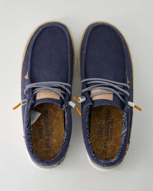 Fusion Lily linen navy Slipper in Blau