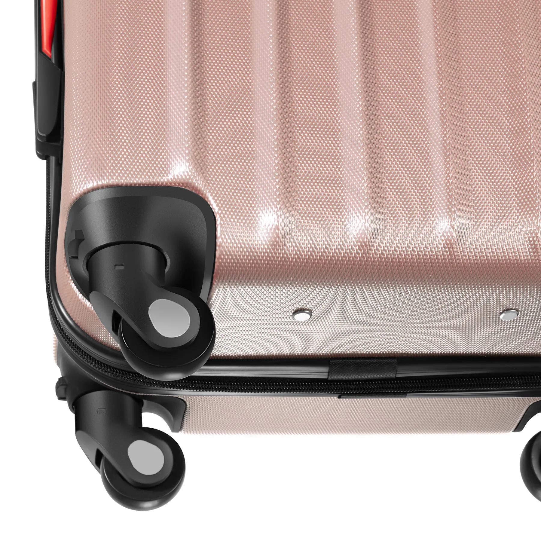 tectake® Hartschalenkoffer-Set, 4-teilig, 3 Trolleys, 1 Beauty Case inkl. Kofferwaage und -anhänger, 360° drehbare, abnehmbare Rollen, mit Sicherheits-Zahlenschloss