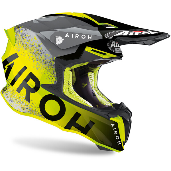 Airoh - Casque Twist 2.0 Bit Gris / Jaune / Noir