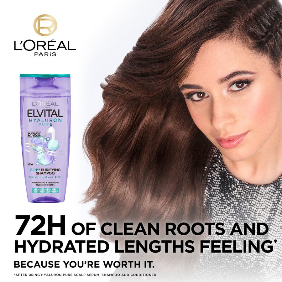 L'Oréal Paris Elvital Hyaluron Pure Shampoo for Dehydrated Hair 250ml