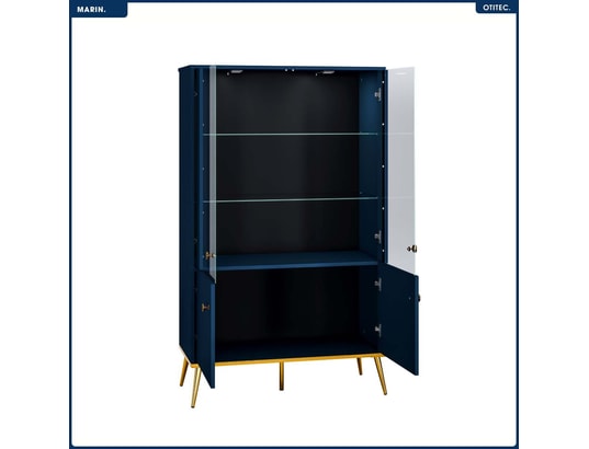 OTITEC - Armoire vitrine - h.150 x l.92 x p.40 cm - marin