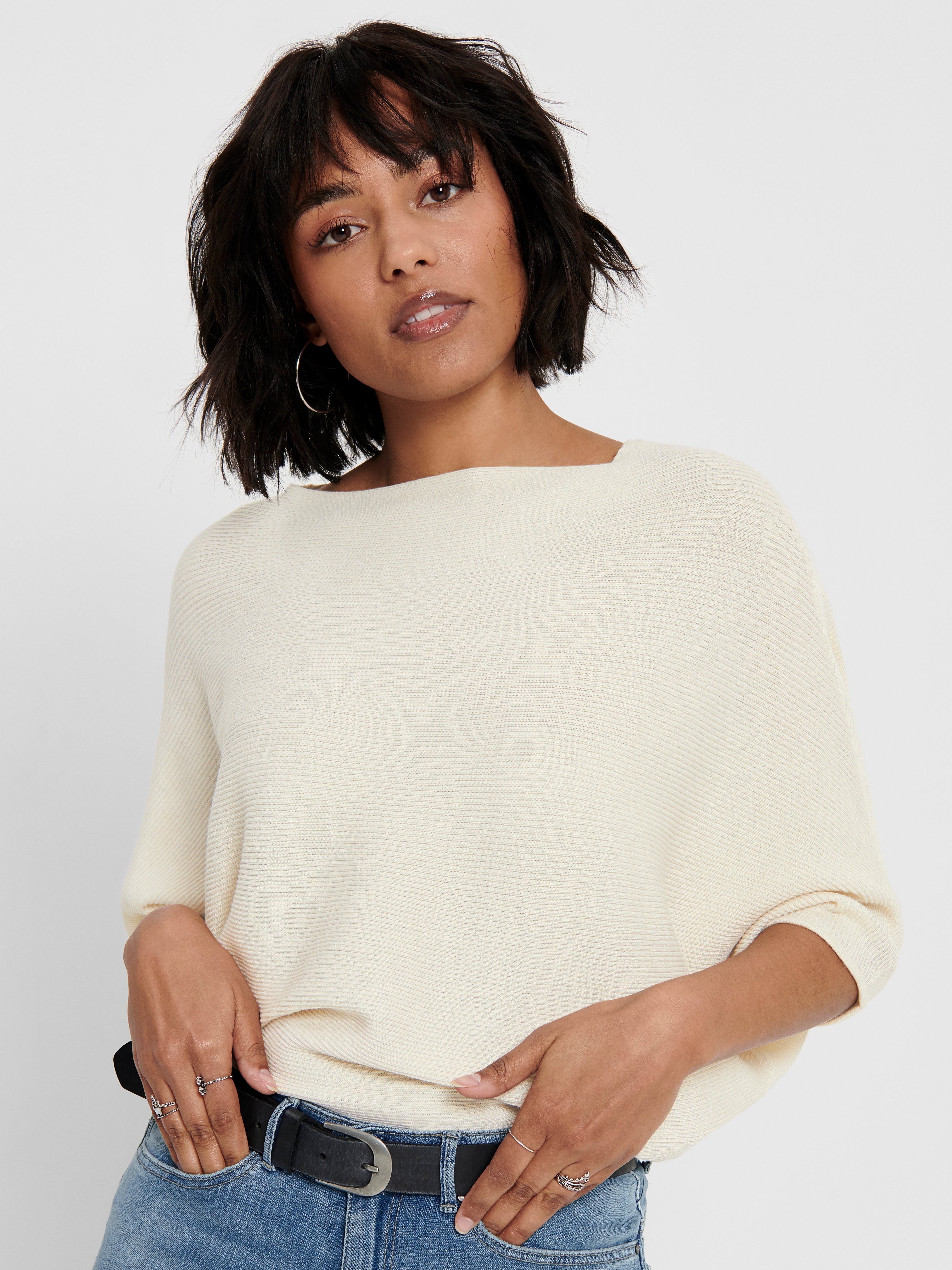 JDYNEW Strickpullover Eggnog