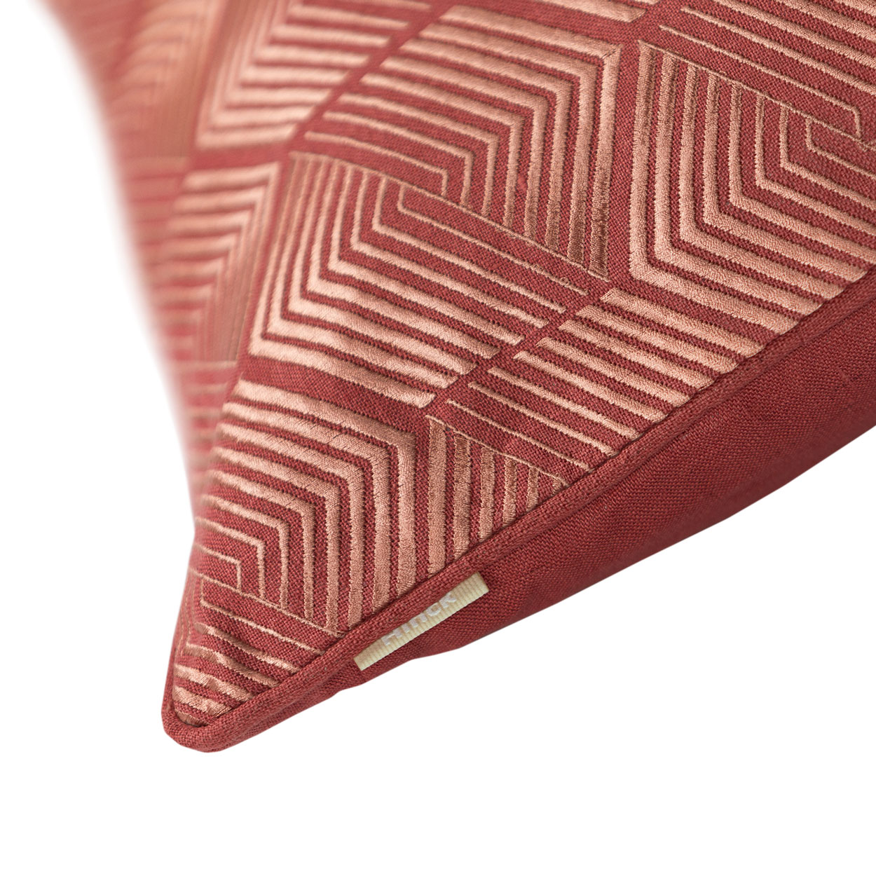 Kussen Art Deco linnen mineralred