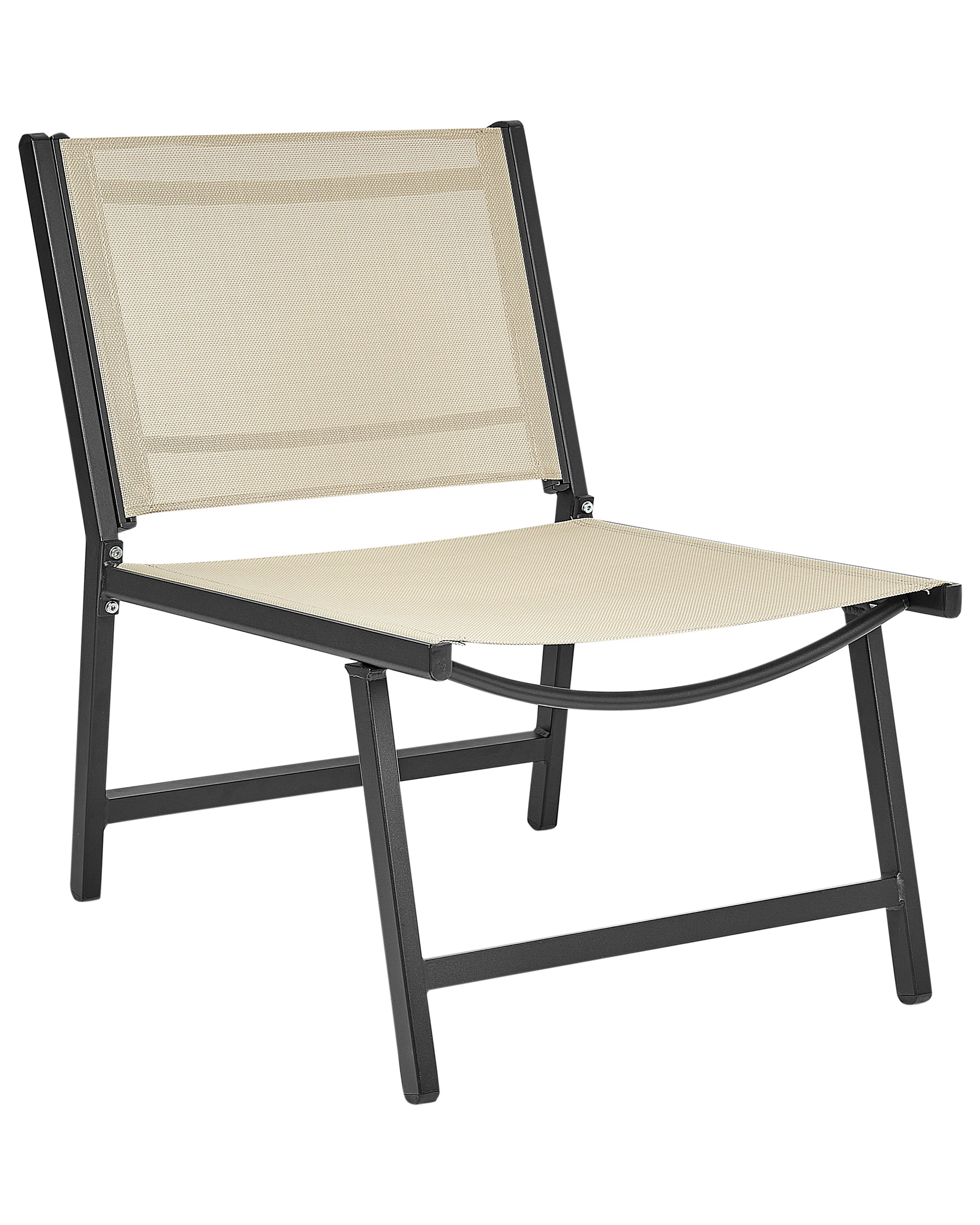 Tuinstoel MARCEDDI met voetenbank Metaal Beige