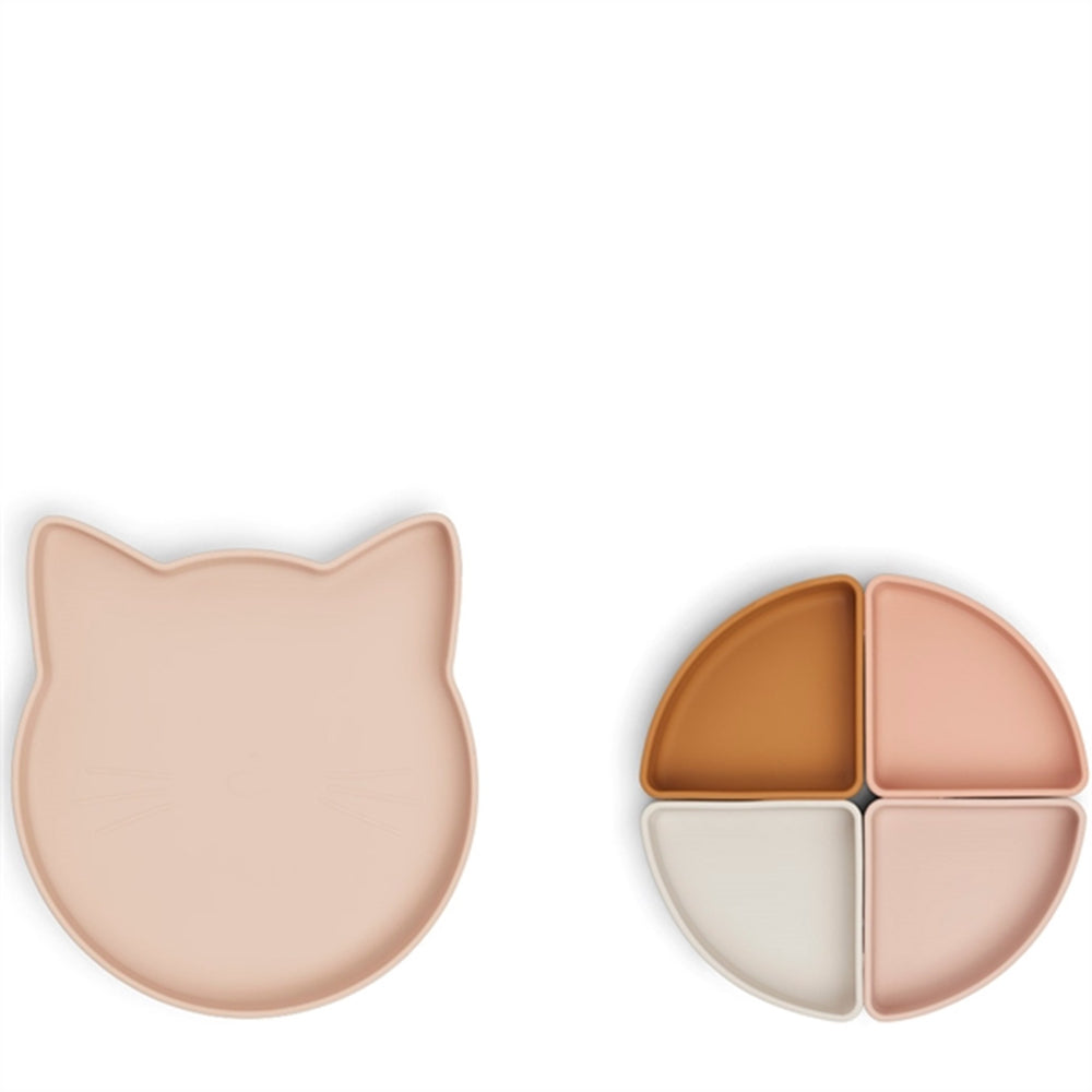 Arne Silikone Opdelt Tallerken Cat Rose Multi Mix