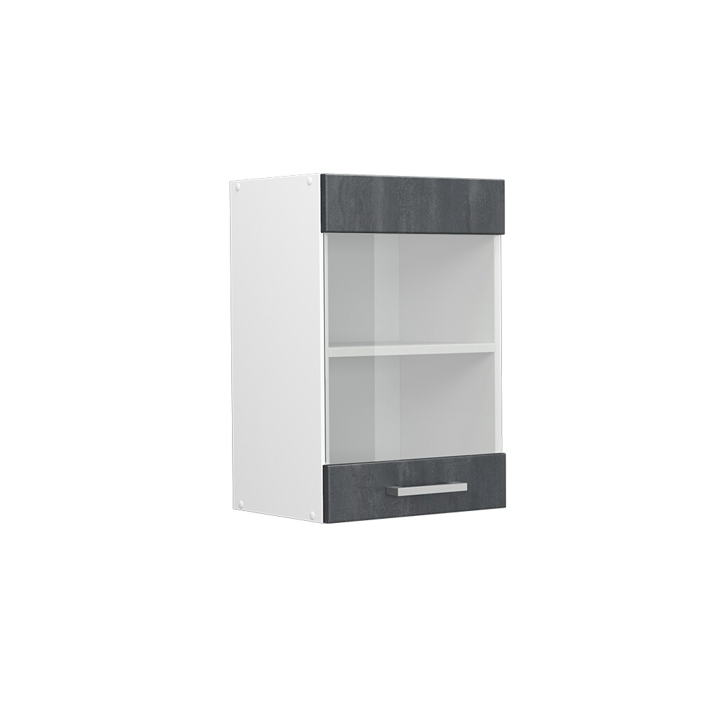Vicco Hängeglasschrank R-Line Schwarz Beton Weiß 40 cm
