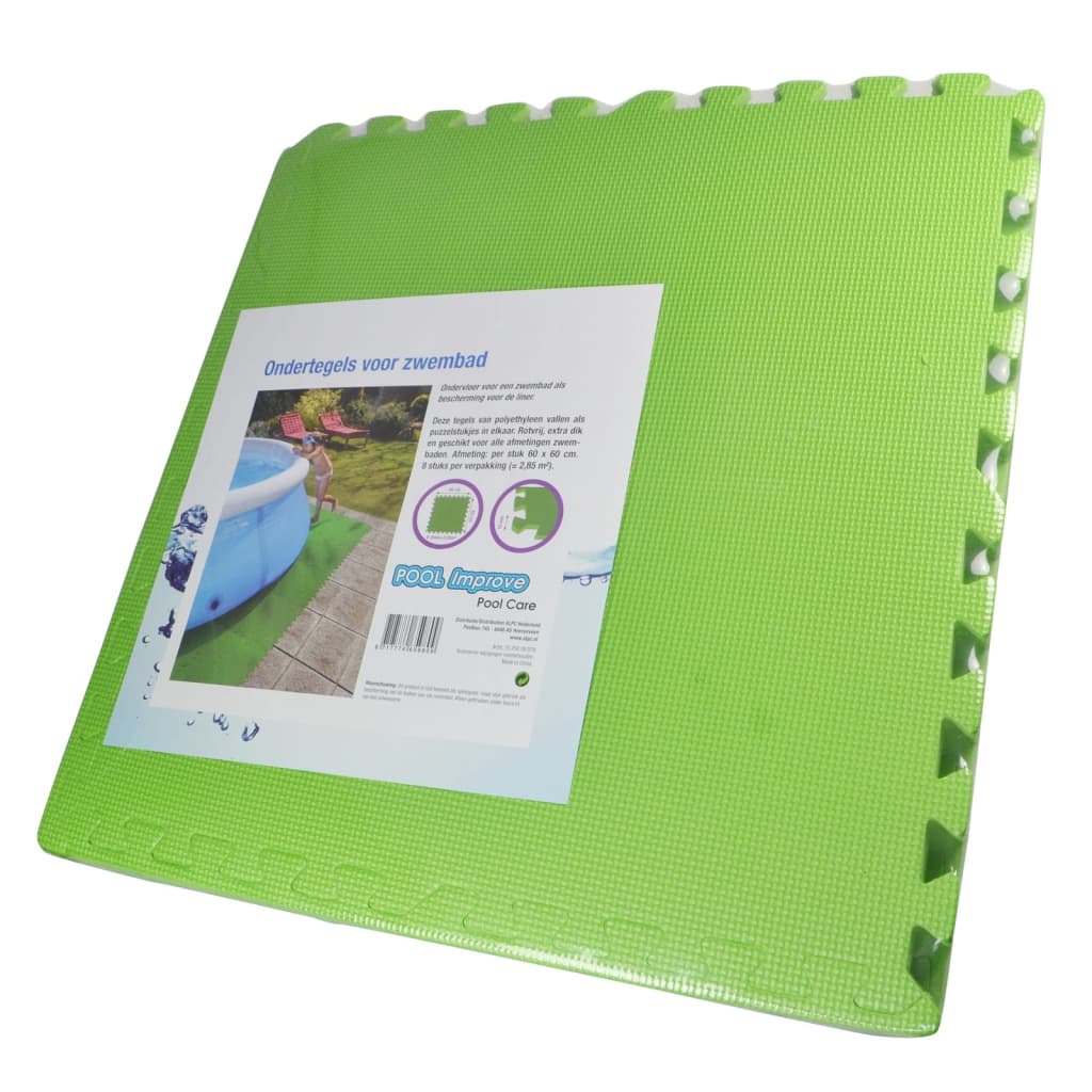 Carreaux de piscine 60 cm 8 pcs vert