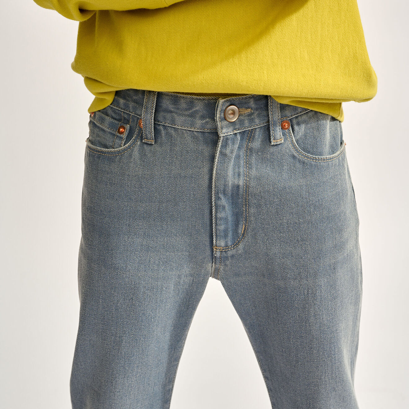Bellerose Jean 100% Coton Bio Peyo gris