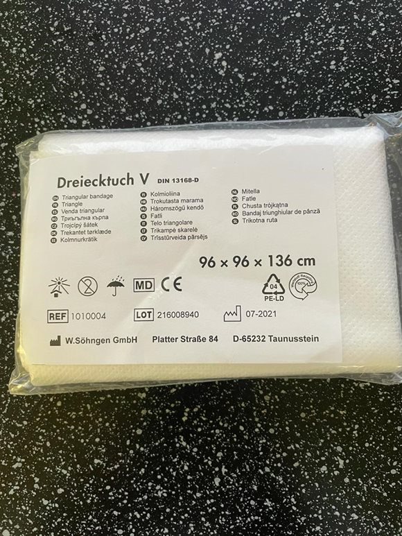 HARTMANN Dreiecktuch<br>1 Stück, Beutel, weiss