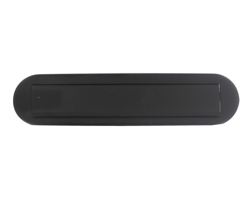 Intersteel ovale brievenbus, 340/80 mm breed, matzwart met klep