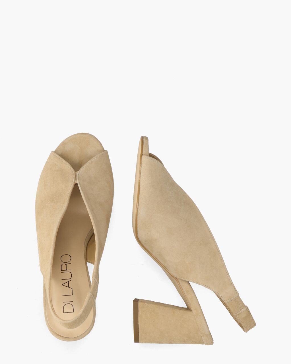 Di Lauro Rosette Beige Dames Slingbackpumps