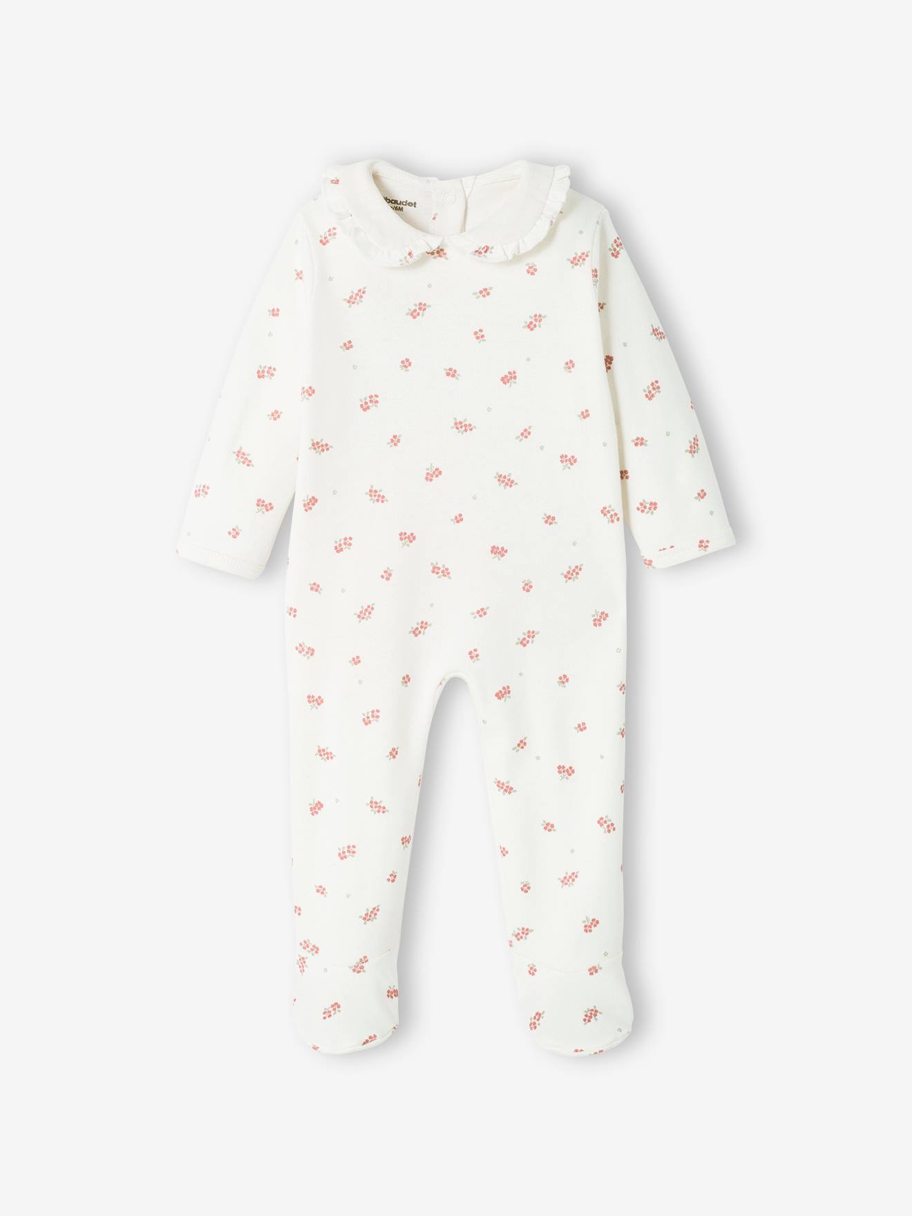 Conjunto de 2 macacões de malha interlock com gola de chiffon de algodão para bebê, verde salgueiro