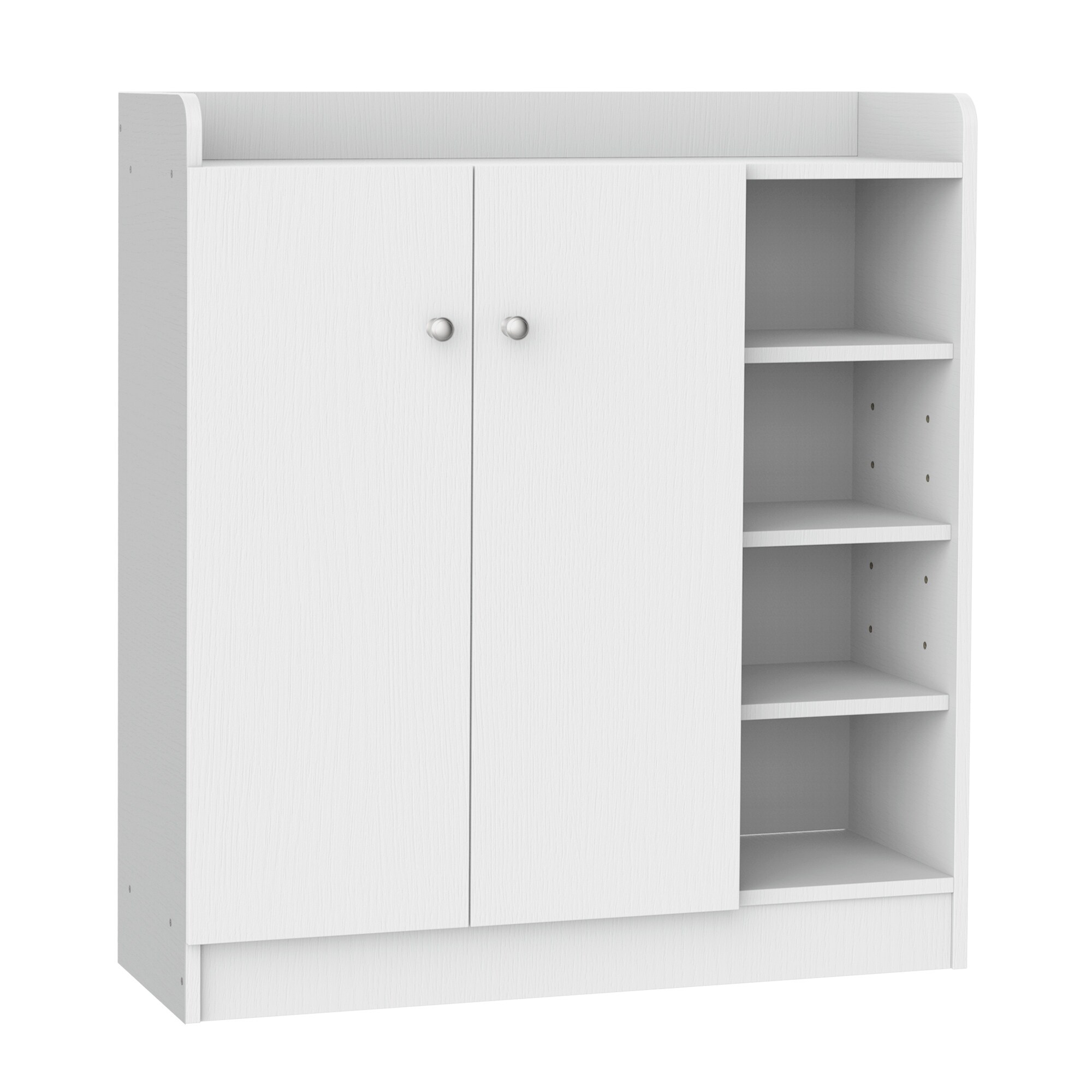HOMCOM Schuhschrank mit 8 Etagen weiß 80L x 30B x 90Hcm