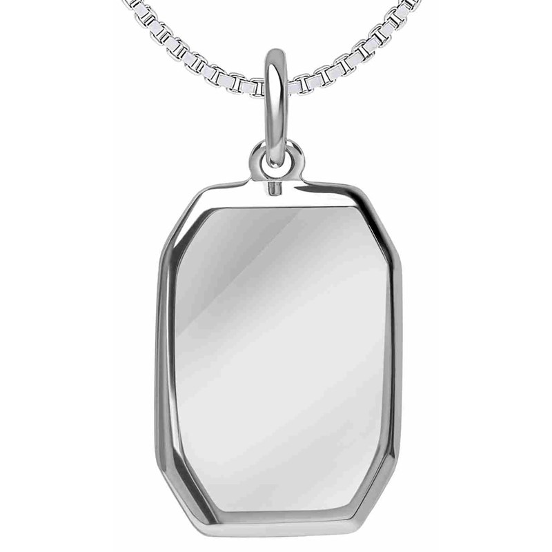 Collier plaque en argent 925