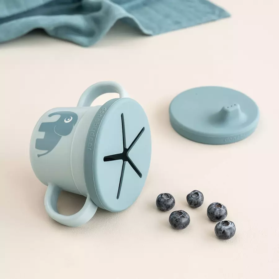 Done by Deer™ Snack & Trinkbecher Set Elphee Blau