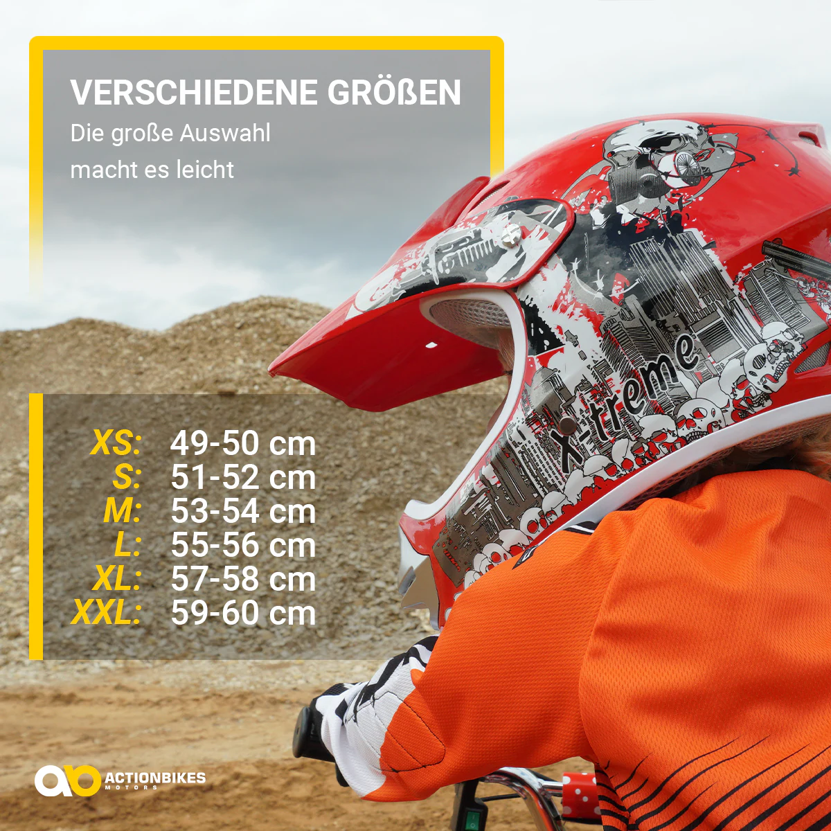 Crosshelm für Kinder, X-treme, Kinderhelm, Grün, Innenpolster, Be- und Entlüftungssystem, Kinnriemen (XL)