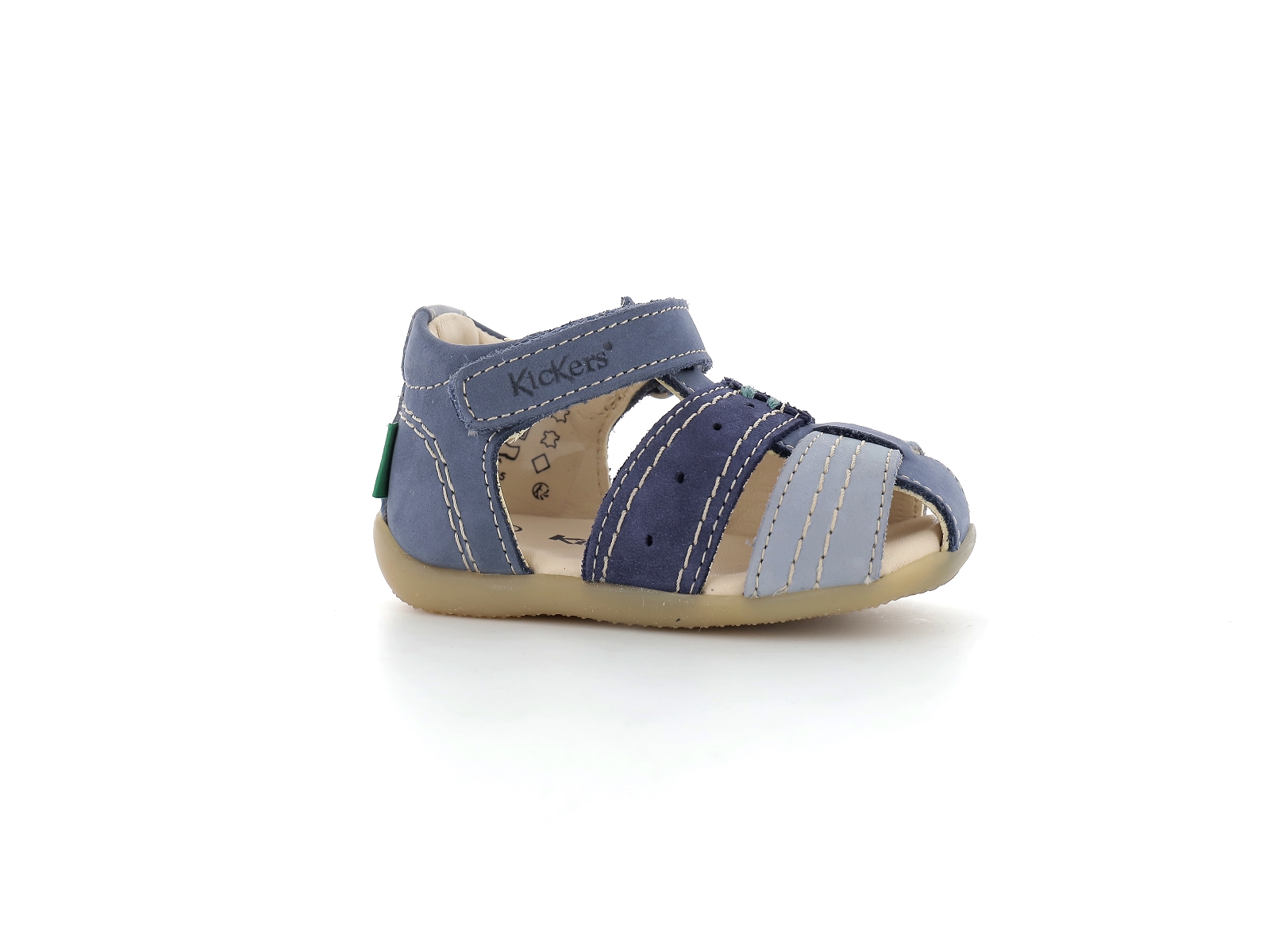Kickers-BIGBAZAR 2 Cuir Multi Bleu