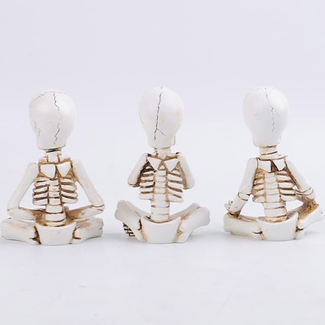 3 STK Halloween Uhyggelig Horror Ornament Skræmmende dekoration Skeletfigurer