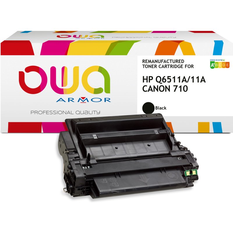 Toner remanufacturé OWA - standard - Noir - pour HP Q6511A, CANON 710