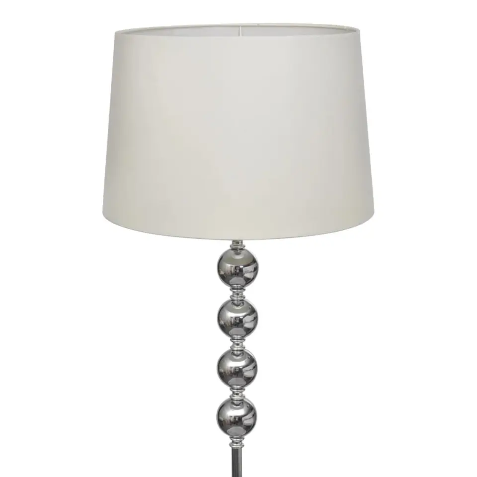 vidaXL - Vloerlamp - Wit - Chrome