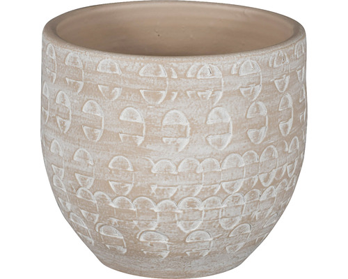 Costa plantenbak Ø 29 cm H 26 cm steengoed crème