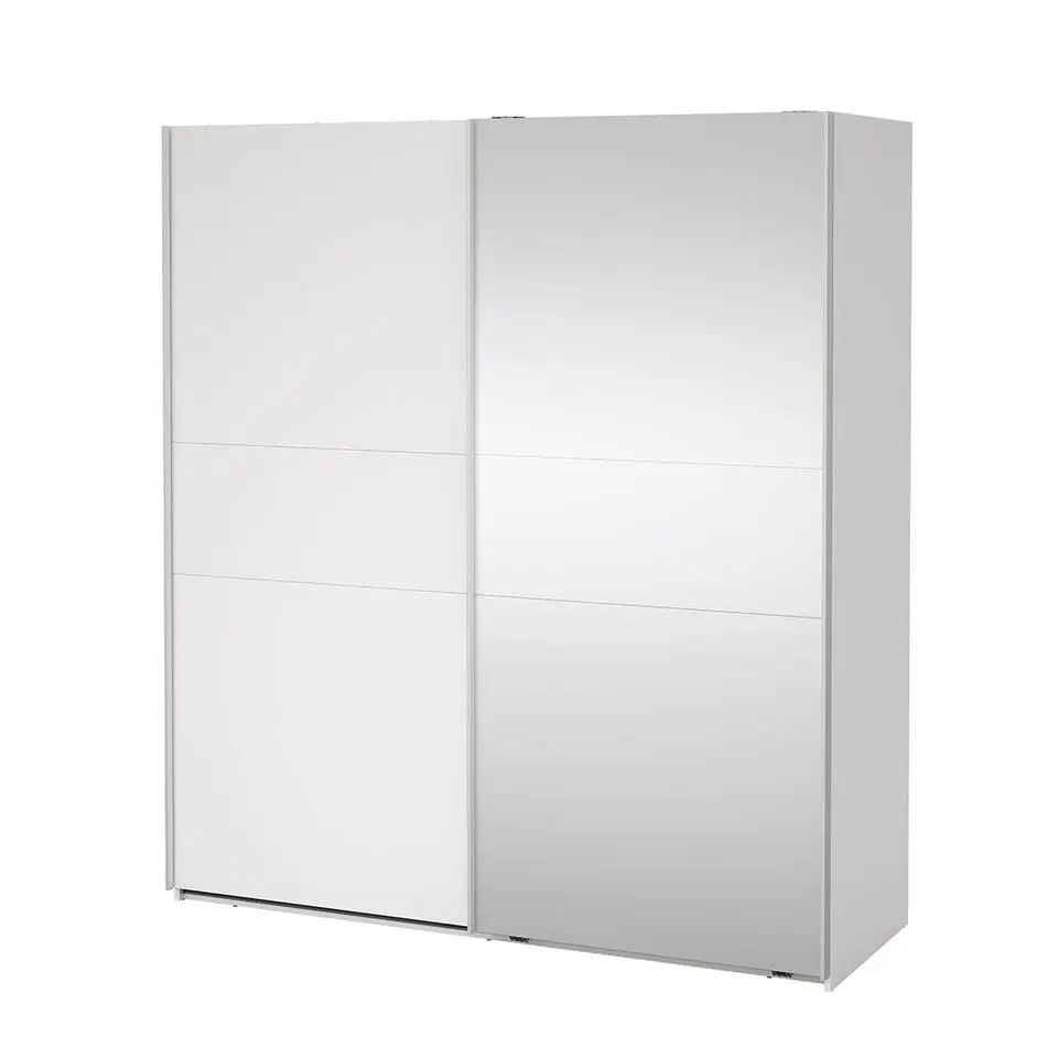 Hioshop Como schuifdeurkast 2 deuren 180x200cm wit