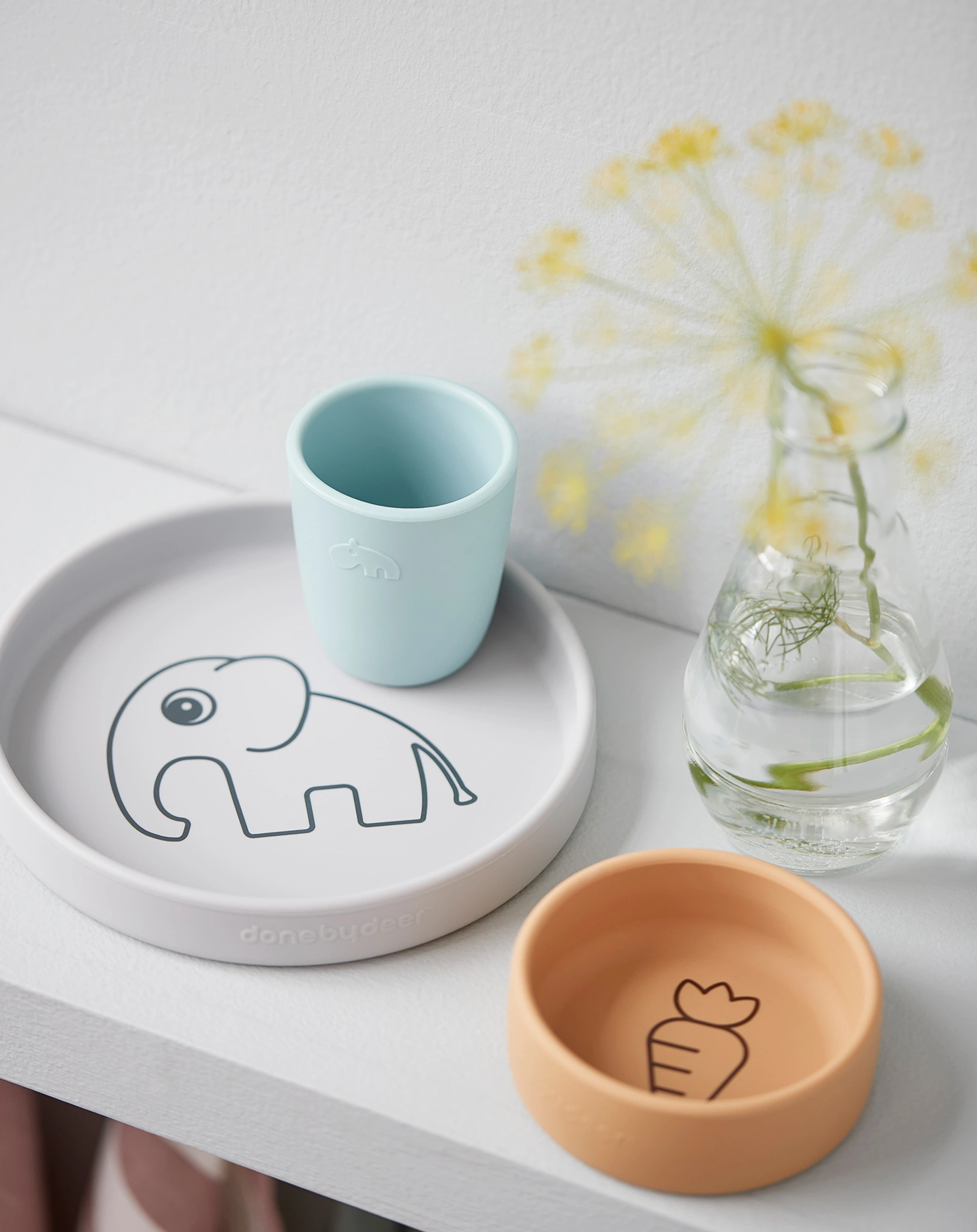 Silikon-Geschirr-Set ELPHEE 3-teilig in bunt