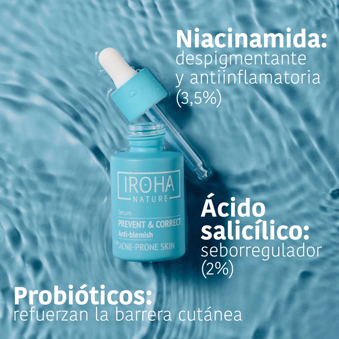 Iroha Nature - *Acne Prone Skin* - Sérum facial Prevent & Correct - Pele com tendência a acne